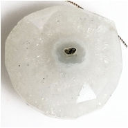 1 Solar Quartz Faceted Briolette Pendant Gemstone Bead (N) 21.8 x 22mm