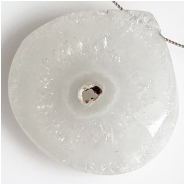1 Solar Quartz Faceted Briolette Pendant Gemstone Bead (N) 23.75 x 23.55mm