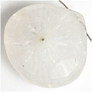 1 Solar Quartz Faceted Briolette Pendant Gemstone Bead (N) 22.7 x 22.2mm