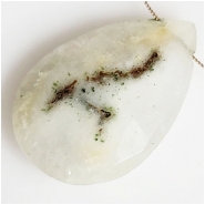 1 Solar Quartz Faceted Briolette Pendant Gemstone Bead (N) 18.2 x 27.1mm