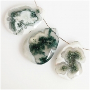 3 Solar Quartz Faceted Briolette Pendant Gemstone Bead (N) 13.7 x 18mm to 14.1 x 19.25mm