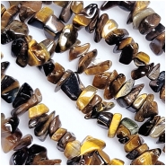 Tiger Eye Chip Gemstone Beads (N) 1 to 11.6mm 35 inches