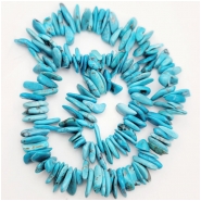 Hubei Turquoise Large Chip Gemstone Top Drilled Beads (S) 1.8 to 20.7mm 16.75 inches