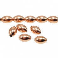 50 Copper 3.2 x 4.8mm Oval Metal Beads (N)
