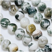 Moss Agate 8.5mm Round Gemstone Beads (N) 15 inches