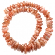 Sunstone Graduated Center Drilled Nugget Gemstone Beads (N) 8.5 x 8.6mm to 8.6 x 17.8mm 16.25 inches