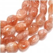 Sunstone Nugget Gemstone Beads (N) 8.1 x 7.5mm to 9.3 x 11.6mm 16 inches