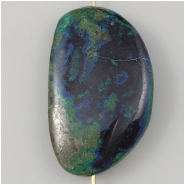 Azurite Malachite Freeform Pendant Gemstone Bead (S) Approximate Size 22.85 x 37mm