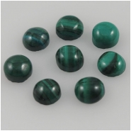 5 Malachite Round Gemstone Cabochon (N) Approximate Size 4mm