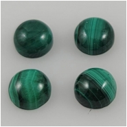 4 Malachite Round Gemstone Cabochon (N) Approximate Size 5mm