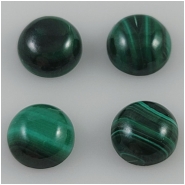 2 Malachite Round Gemstone Cabochon (N) 7mm  CLOSEOUT