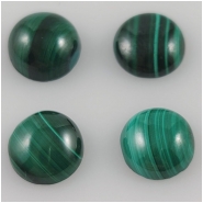 2 Malachite Round Gemstone Cabochon (N) Approximate Size 8mm