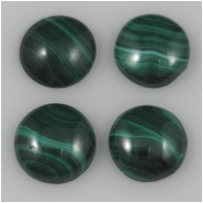 1 Malachite Round Gemstone Cabochon (N) Approximate Size 10mm Thin