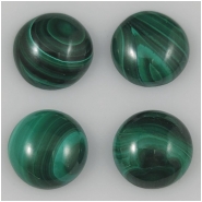 1 Malachite Round Gemstone Cabochon (N) Approximate Size 10mm Thick