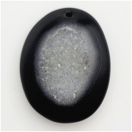 1 Druzy Agate Freeform Gemstone Pendant (D) Approximate Size 29.9 x 37.8mm