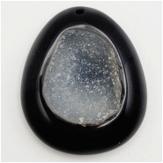 1 Druzy Agate Freeform Gemstone Pendant (D) Approximate Size 35.7 x 42.45mm