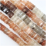 Moonstone Heishi Gemstone Beads (N) Approximate size 7mm 16 inches