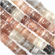 Moonstone Heishi Gemstone Beads (N) Approximate size 7mm 16 inches