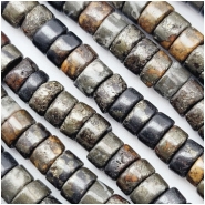 Bronzite Metallic Hand Cut 6mm Heishi Gemstone Beads (N) 16 inches