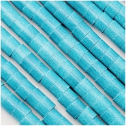 Block Turquoise Heishi Beads (B) 3.5mm 16 inches