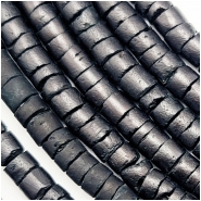 Coconut Shell Black Heishi Beads (DW) 4.8 to 5.4mm 24 inches Read Description