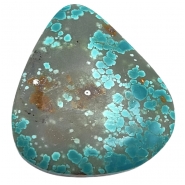 Turquoise North American Teardrop Backed Gemstone Cabochon (S) 34.15 x 37.5mm