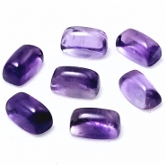 10 Amethyst 3 x 5mm Rectangle Loose Cut Gemstone Cabochons (N)