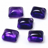 1 Amethyst 6.5 x 8.5mm Rectangle Loose Cut Gemstone Cabochons (N)