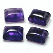 1 Amethyst 7 x 9mm Dark Rectangle Loose Cut Gemstone Cabochons (N)