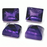 1 Amethyst 8 x 10mm Rectangle Sugarloaf Loose Cut Gemstone Cabochons (N)