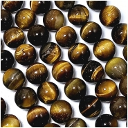 Tigereye 10mm Round Gemstone Beads (N) 15.75 inches