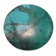 1 Hubei Turquoise Round Gemstone Cabochon (S) 32.5mm