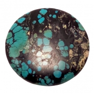 1 Hubei Turquoise Round Gemstone Cabochon (S) 39.3mm