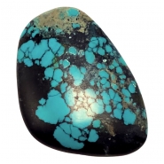 1 Hubei Turquoise Freeform Gemstone Cabochon (S) 38.9 x 56.6mm