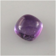 2 Amethyst puff square cabochon loose cut gemstone (N) 8mm CLOSEOUT