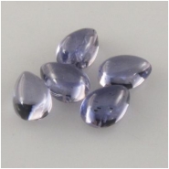 5 Iolite light pear cabochon loose cut gemstones (N) Approximately 4 x 6mm CLOSEOUT