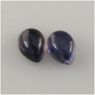 2 Iolite pear cabochon loose cut gemstones (N) 5 x 7mm CLOSEOUT