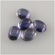5 Iolite oval cabochon loose cut gemstones (N) Approximately 4 x 5mm