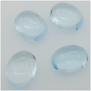 1 Sky Blue Topaz Oval Cabochon Loose Cut Gemstone (I,H) Approximate size 8.87 to 9.03mm x 6.93 to 7.19mm