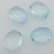 1 Sky Blue Topaz Oval Cabochon Loose Cut Gemstone (IH) 7 x 9mm  CLOSEOUT