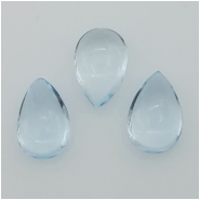 1 Sky Blue Topaz Pear Cabochon Loose Cut Gemstone (I,H) Approximate size 11.99 to 12.11mm x 7.91 to 8.16mm