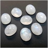 1 Rainbow Moonstone Oval Cabochon Loose Cut Gemstone (N) 9 x 11mm  CLOSEOUT