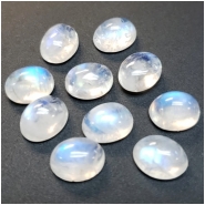 1 Rainbow Moonstone Oval Cabochon Loose Cut Gemstone (N) Approximate size 7.02 to 7.39mm x 8.86 to 9.06mm
