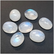 1 Rainbow Moonstone Oval Cabochon Loose Cut Gemstone (N) 8 x 10mm  CLOSEOUT