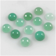 5 Chrysoprase 5mm Round Gemstone Cabochon (N) Approximate Size 4.9 to 5.15mm