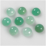 3 Chrysoprase 6mm Round Gemstone Cabochon (N) Approximate Size 5.9 to 6.3mm