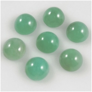 2 Chrysoprase 7mm Round Gemstone Cabochon (N) Approximate Size 6.85 to 7.2mm
