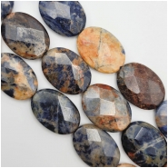 Sunset Sodalite Faceted Oval Gemstone Beads (N) Approximate size 22 x 30mm 15.5 inches
