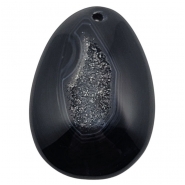Druzy Agate Gemstone Pendant (D) 23.18 x 32.77mm