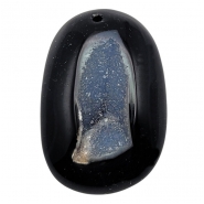 Druzy Agate Gemstone Pendant (D) 27.4 x 40.4mm
